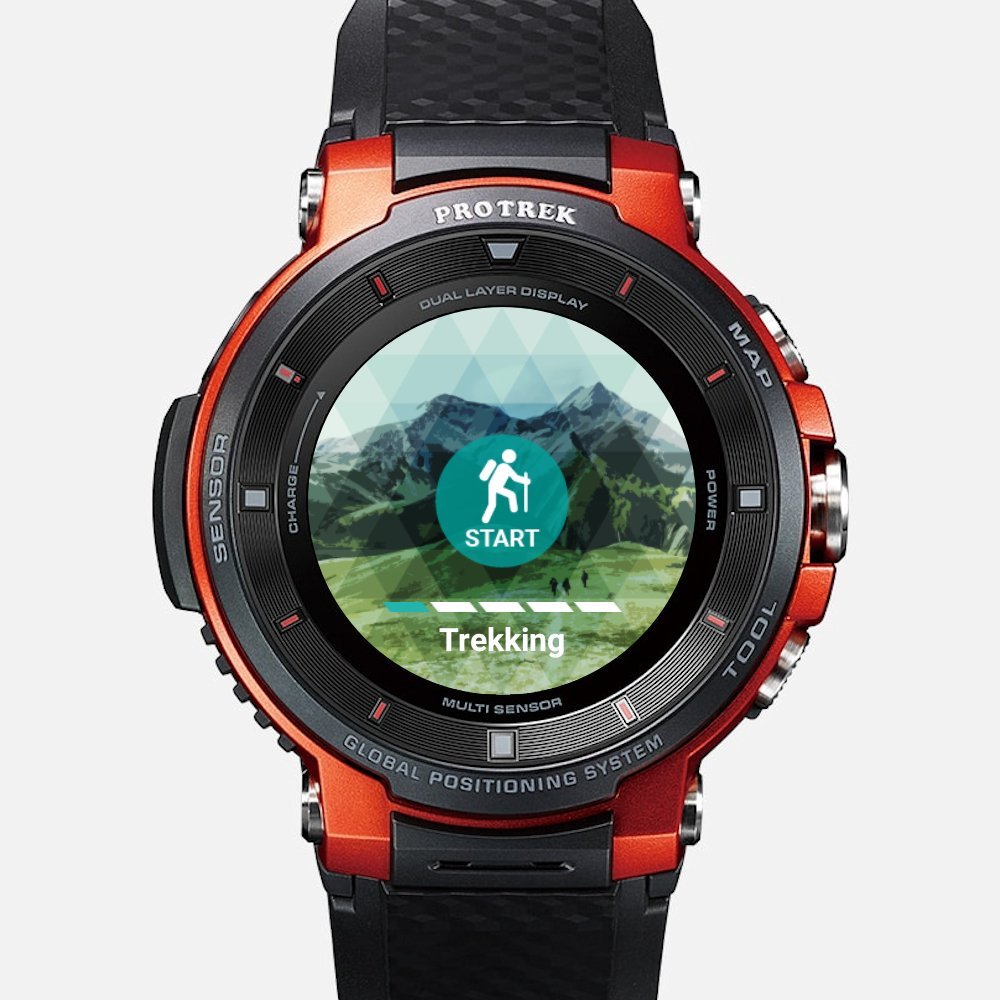 Casio-App Aktivität zum Tracking beim Trekking